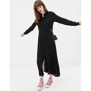 ~SOLD~ Soaked In Luxury Spotty Maxi Shirt Dress